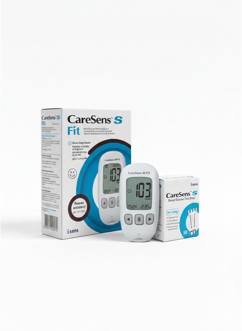 كيرسنس مع جهاز قياس سكر الدم CareSens S Fit تقدر تتابع قراءاتك اليومية بثقة ومن غير خطوات معقدة أو خبرة مسبقة - Image 1